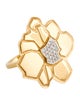 Ring 18K Diamond Flower Cocktail Ring