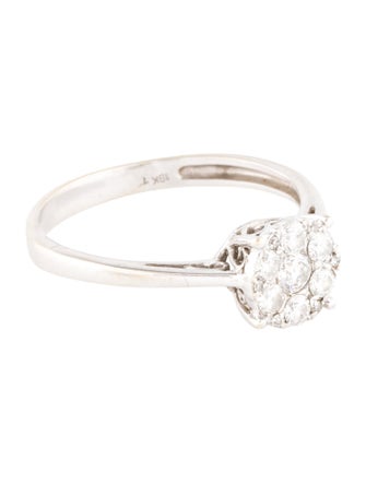 Ring 18K Diamond Cluster Cocktail Ring