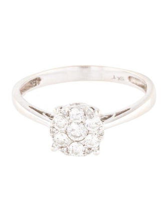 Ring 18K Diamond Cluster Cocktail Ring