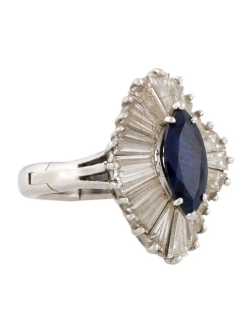 Ring 14K Sapphire & Diamond Cocktail Ring