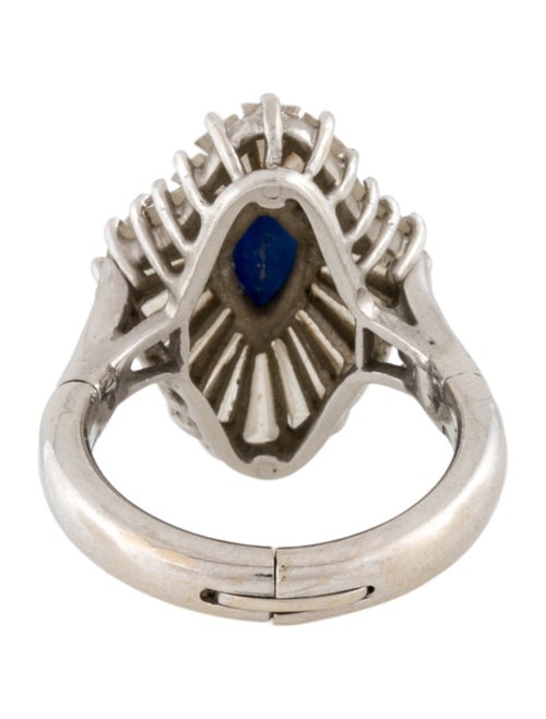 Ring 14K Sapphire & Diamond Cocktail Ring