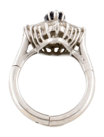 Ring 14K Sapphire & Diamond Cocktail Ring