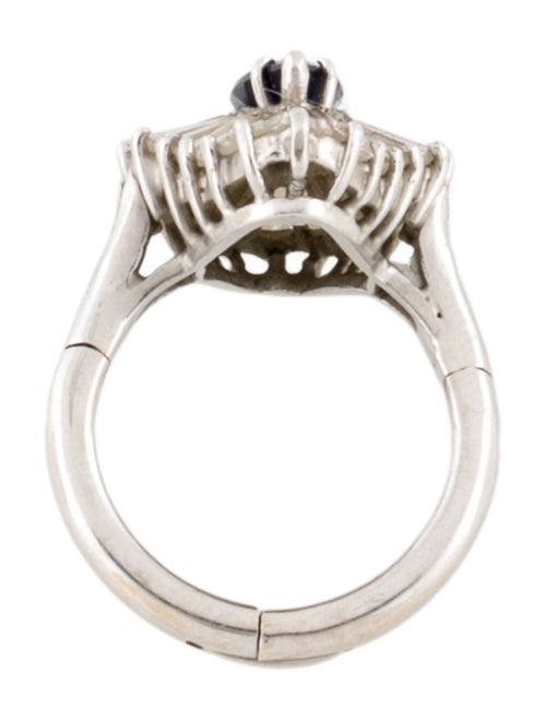 Ring 14K Sapphire & Diamond Cocktail Ring