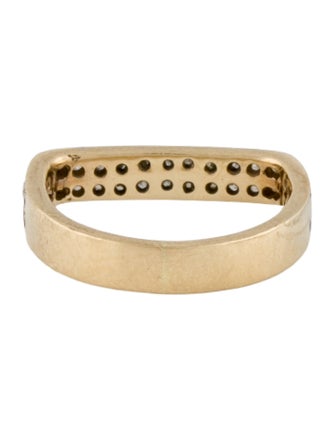 Ring 14K Diamond Squared Off Band