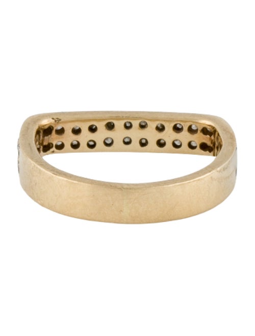 Ring 14K Diamond Squared Off Band