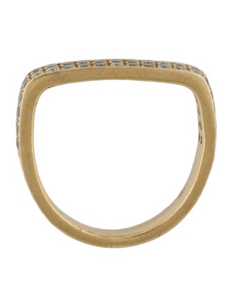 Ring 14K Diamond Squared Off Band