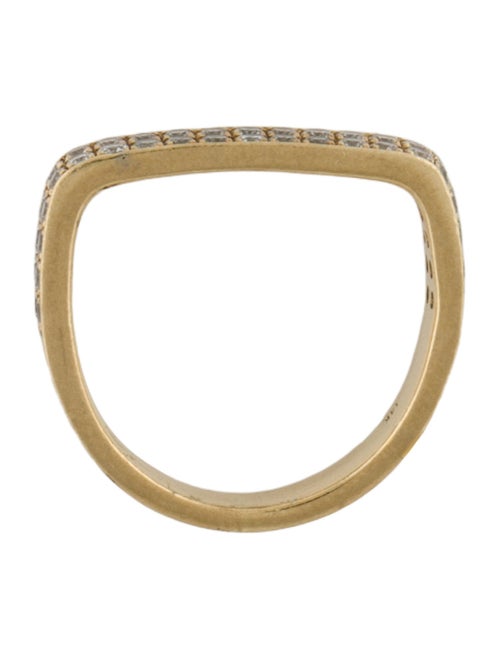Ring 14K Diamond Squared Off Band