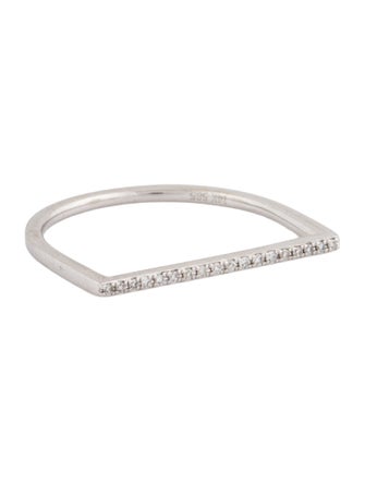 Ring 14K Diamond Flat Stacking Band