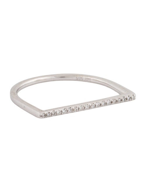 Ring 14K Diamond Flat Stacking Band