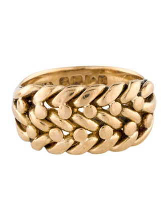 Ring 18K Woven Chain Ring
