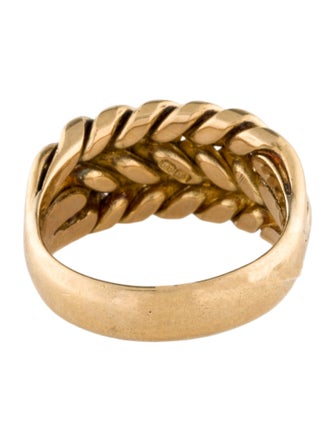 Ring 18K Woven Chain Ring