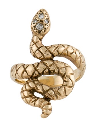 Ring 10K Diamond Serpent Cocktail Ring