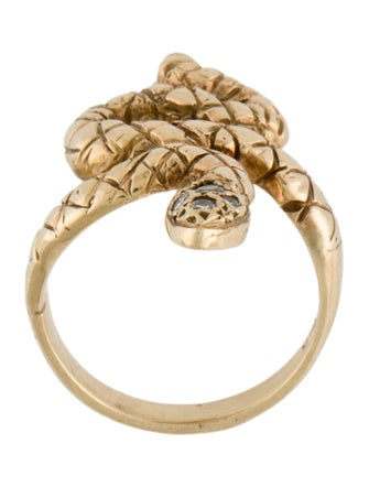 Ring 10K Diamond Serpent Cocktail Ring