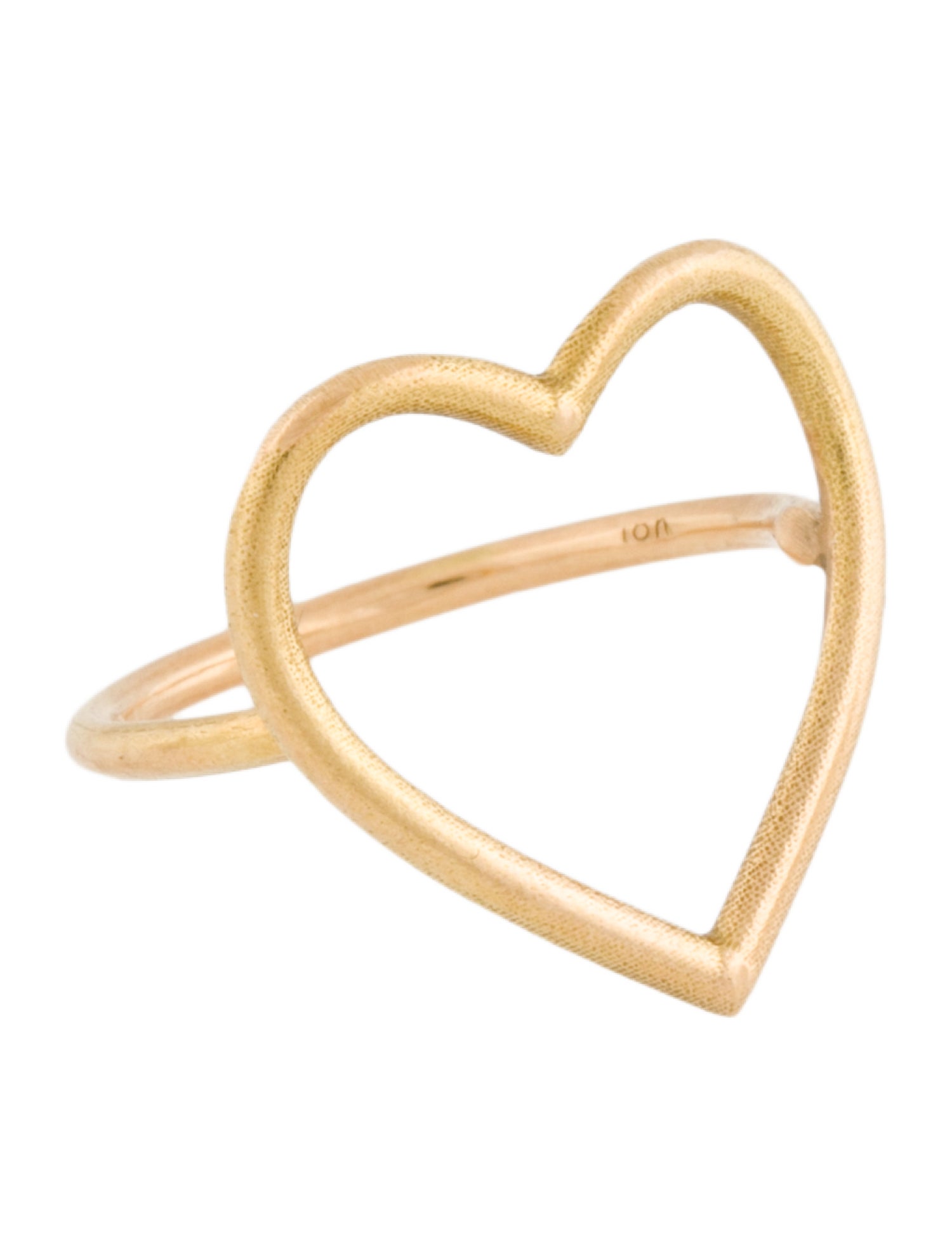 Ring 18K Heart Band Cocktail