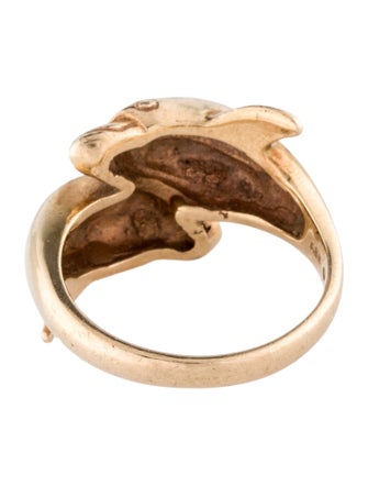 Ring 14K Dolphin Cocktail Ring