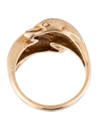 Ring 14K Dolphin Cocktail Ring