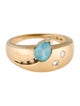 Ring 14K Topaz & Diamond Band