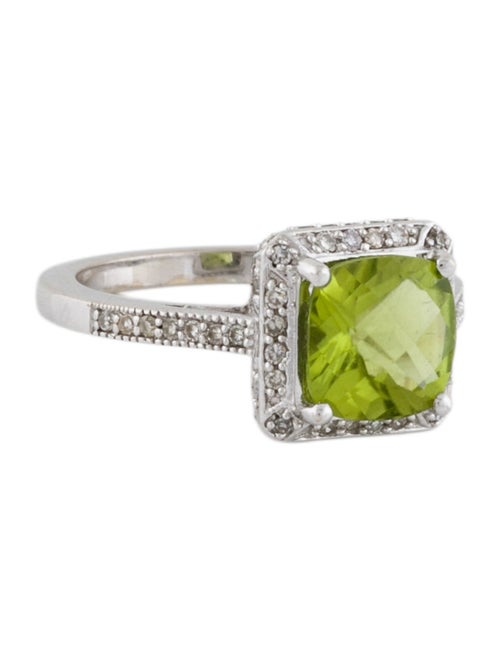 Ring 14K Peridot & Diamond Cocktail Ring