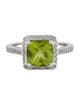 Ring 14K Peridot & Diamond Cocktail Ring