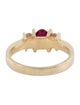 Ring 14K Ruby & Diamond Cocktail Ring