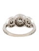Ring 14K Diamond Three-Stone Halo Engagement RIng