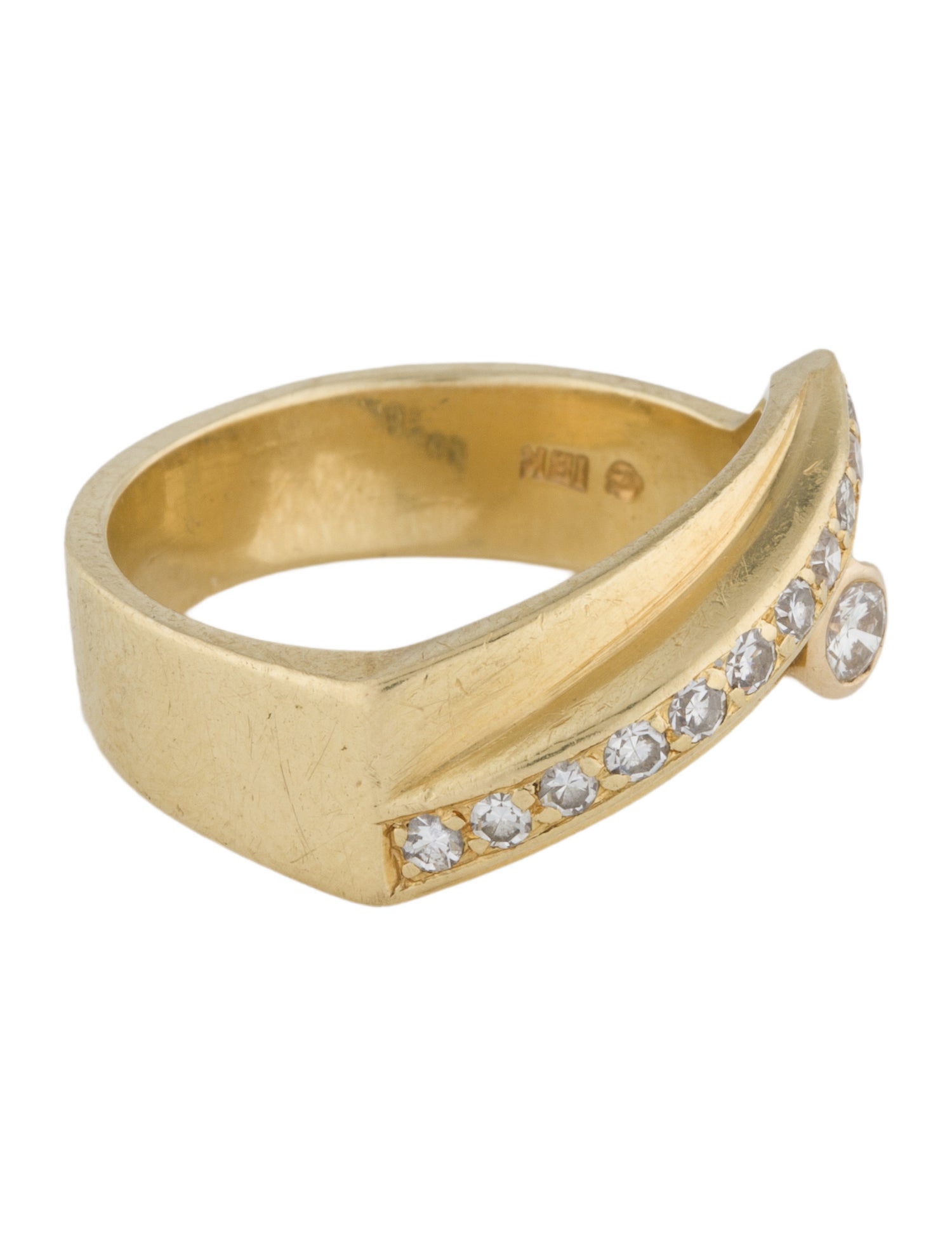 Ring 18K Diamond Geometric Band