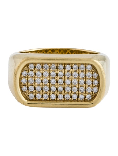 Ring 18K Diamond Signet Ring