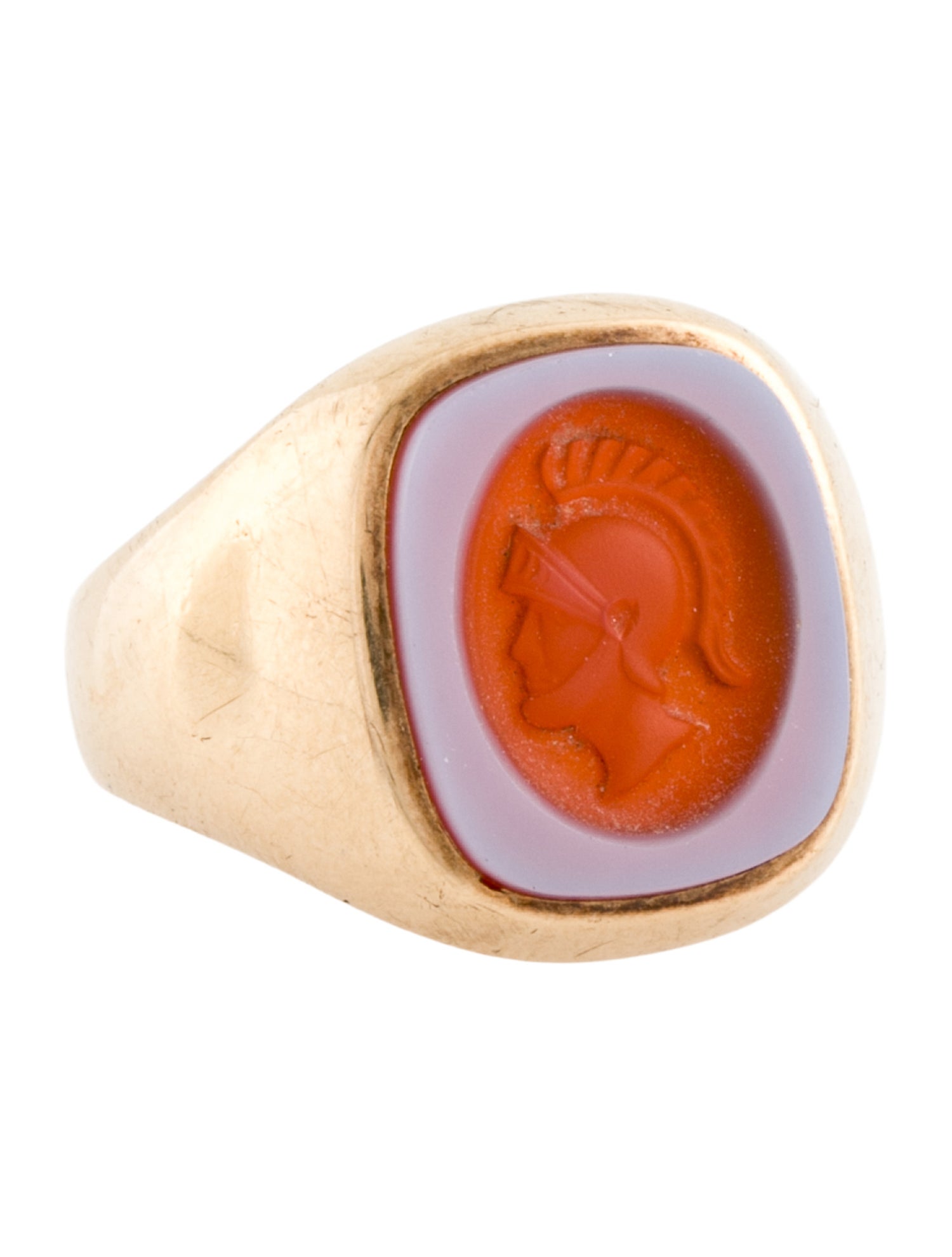 Ring 10K Sardonyx Intaglio Signet