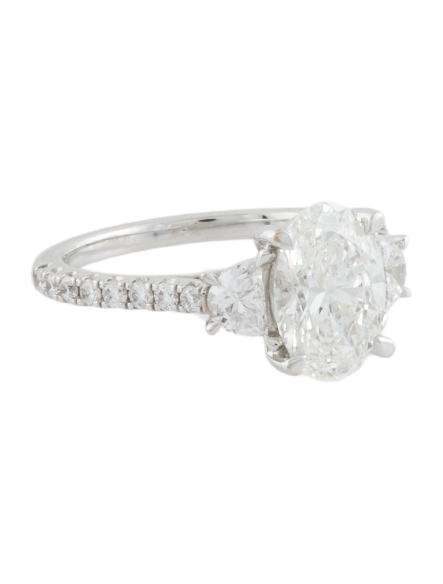 Ring 18K 3.07ctw Lab-Grown Diamond Three Stone Engagement