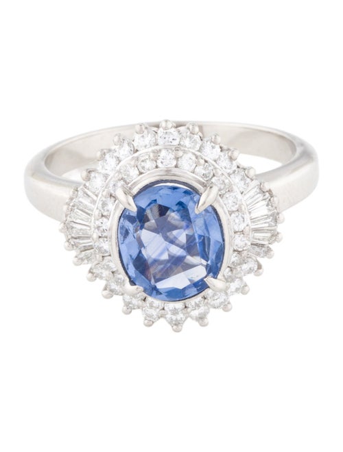 Ring Platinum 1.77ct Sapphire & Diamond Cocktail Ring