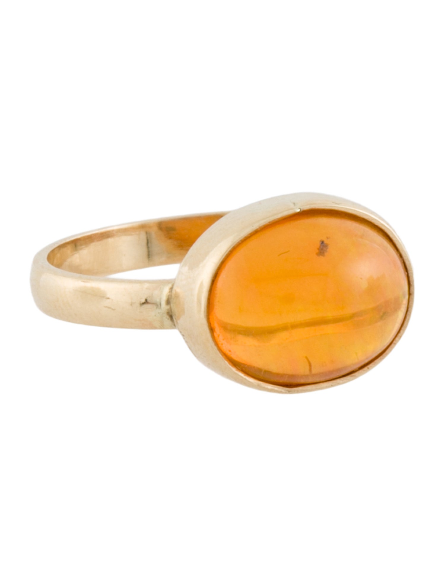 Ring 18K 3.95ct Fire Opal Cocktail Ring