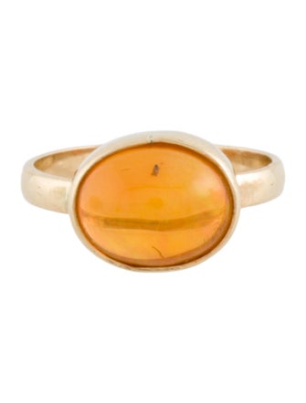 Ring 18K 3.95ct Fire Opal Cocktail Ring
