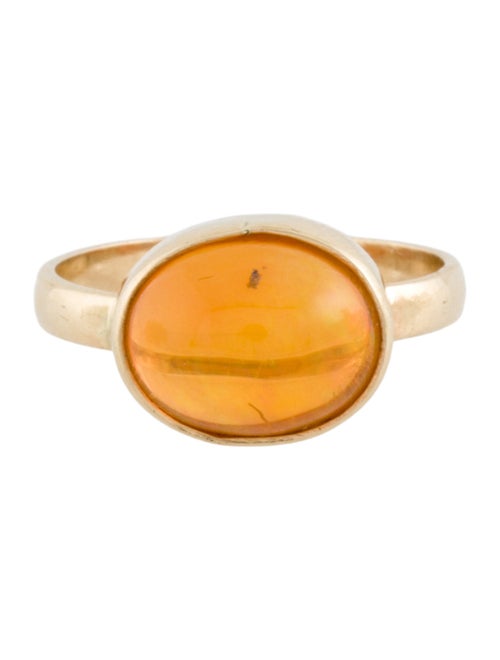 Ring 18K 3.95ct Fire Opal Cocktail Ring
