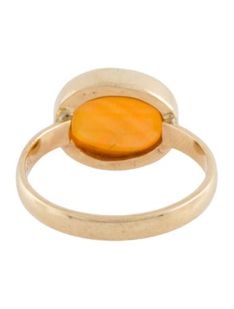 Ring 18K 3.95ct Fire Opal Cocktail Ring