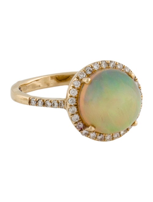 Ring 14K Opal & Diamond Ring