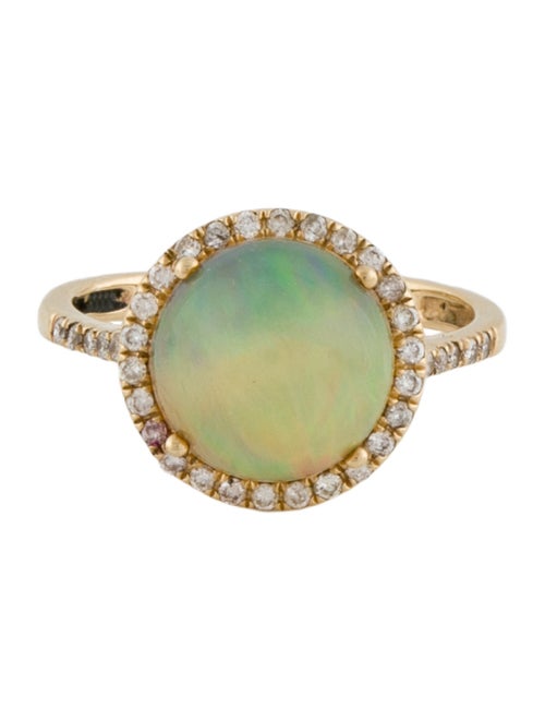 Ring 14K Opal & Diamond Ring