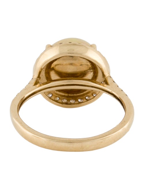 Ring 14K Opal & Diamond Ring