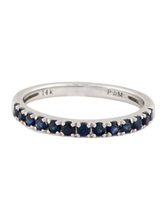 Ring 14K Sapphire Half Eternity Band