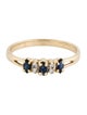 Ring 14K Sapphire & Diamond Band