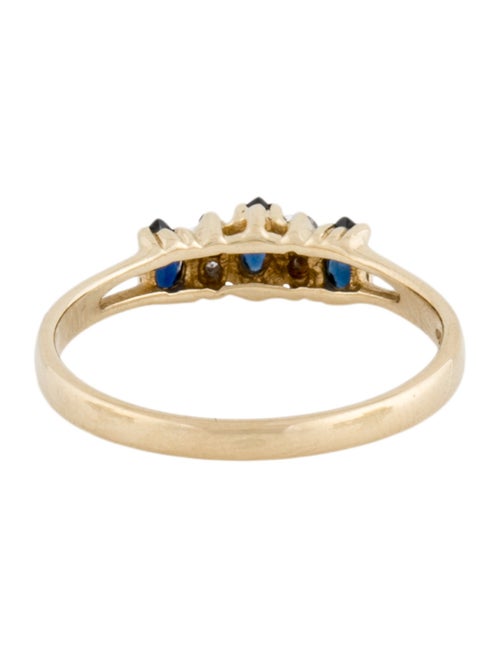 Ring 14K Sapphire & Diamond Band