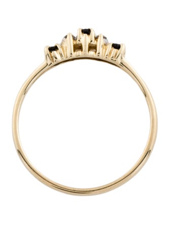 Ring 14K Sapphire & Diamond Band