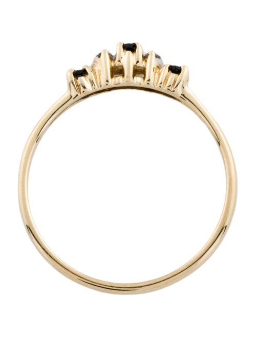 Ring 14K Sapphire & Diamond Band