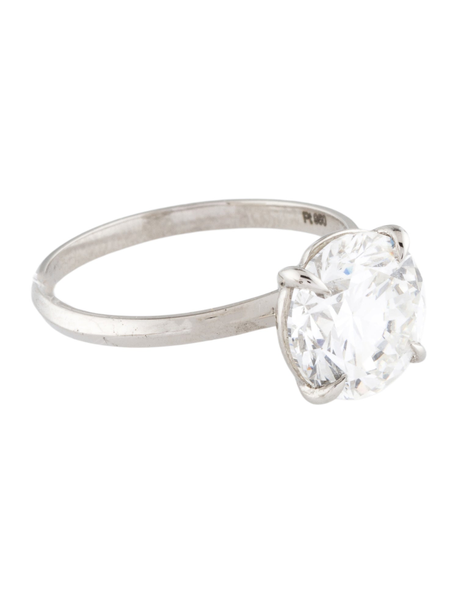 Ring Platinum 3.00ct Lab-Grown Diamond Engagement