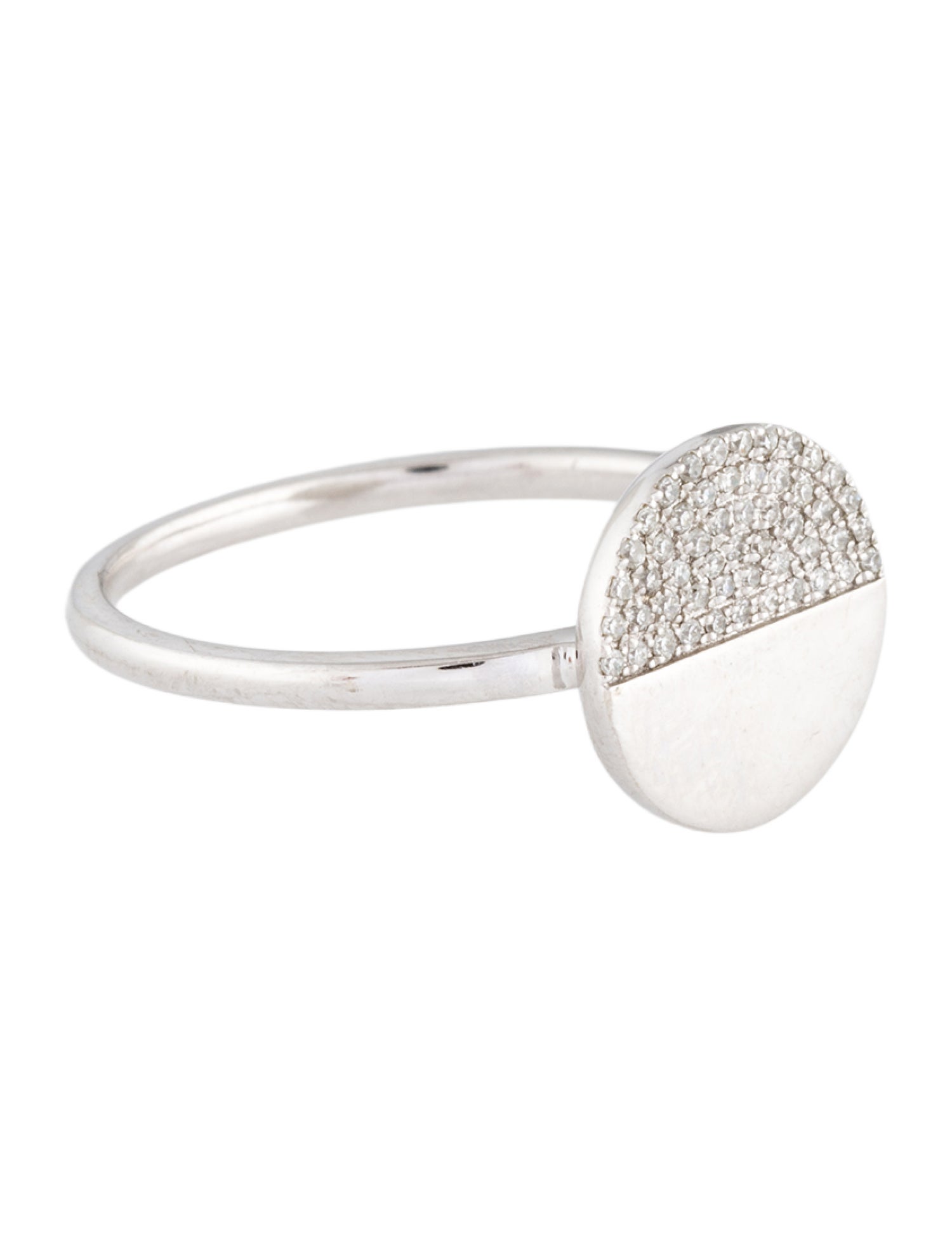 Ring 14K Diamond Circle Top Cocktail
