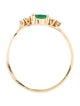 Ring 14K Emerald & Diamond Stacking Band