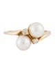 Ring 14K Pearl & Diamond Cocktail Ring
