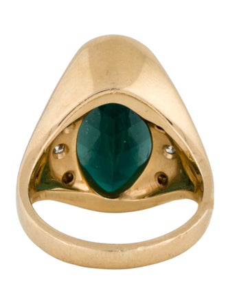 Ring 14K Tourmaline & Diamond Cocktail Ring