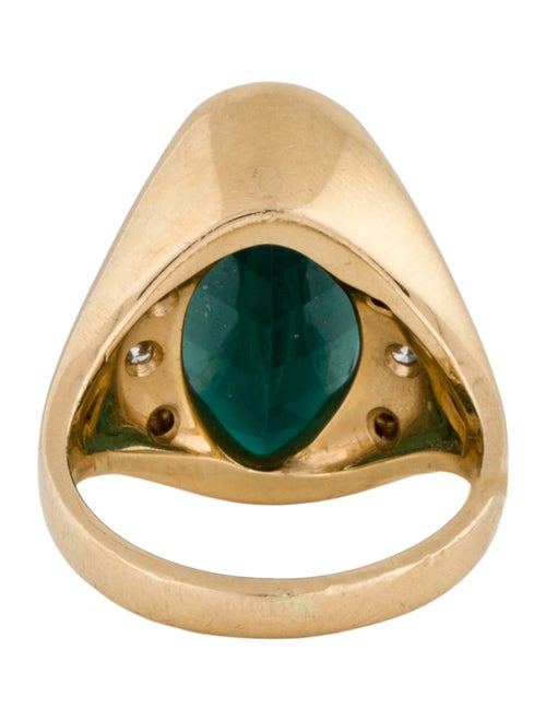 Ring 14K Tourmaline & Diamond Cocktail Ring