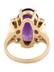 Ring 14K Amethyst & Diamond Cocktail Ring