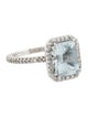 Ring 14K 2.15ct Aquamarine & Diamond Cocktail Ring